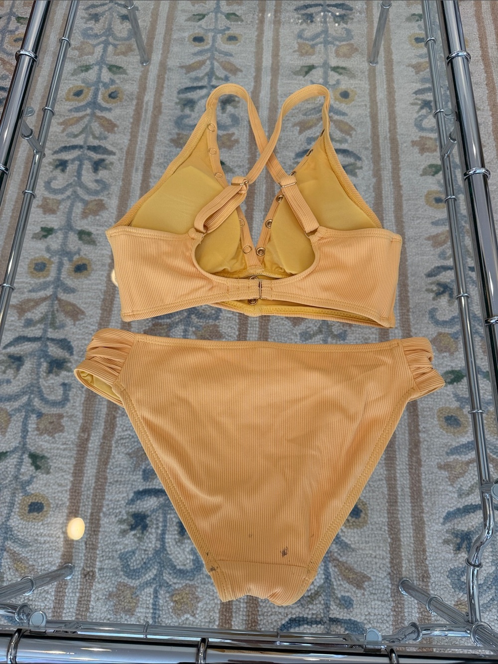 Robin Piccone Gold Ribbed Snap-Front Bikini Set 💛 - Picture 4 of 6
